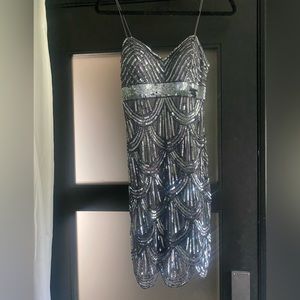 Silver and Gray party dress